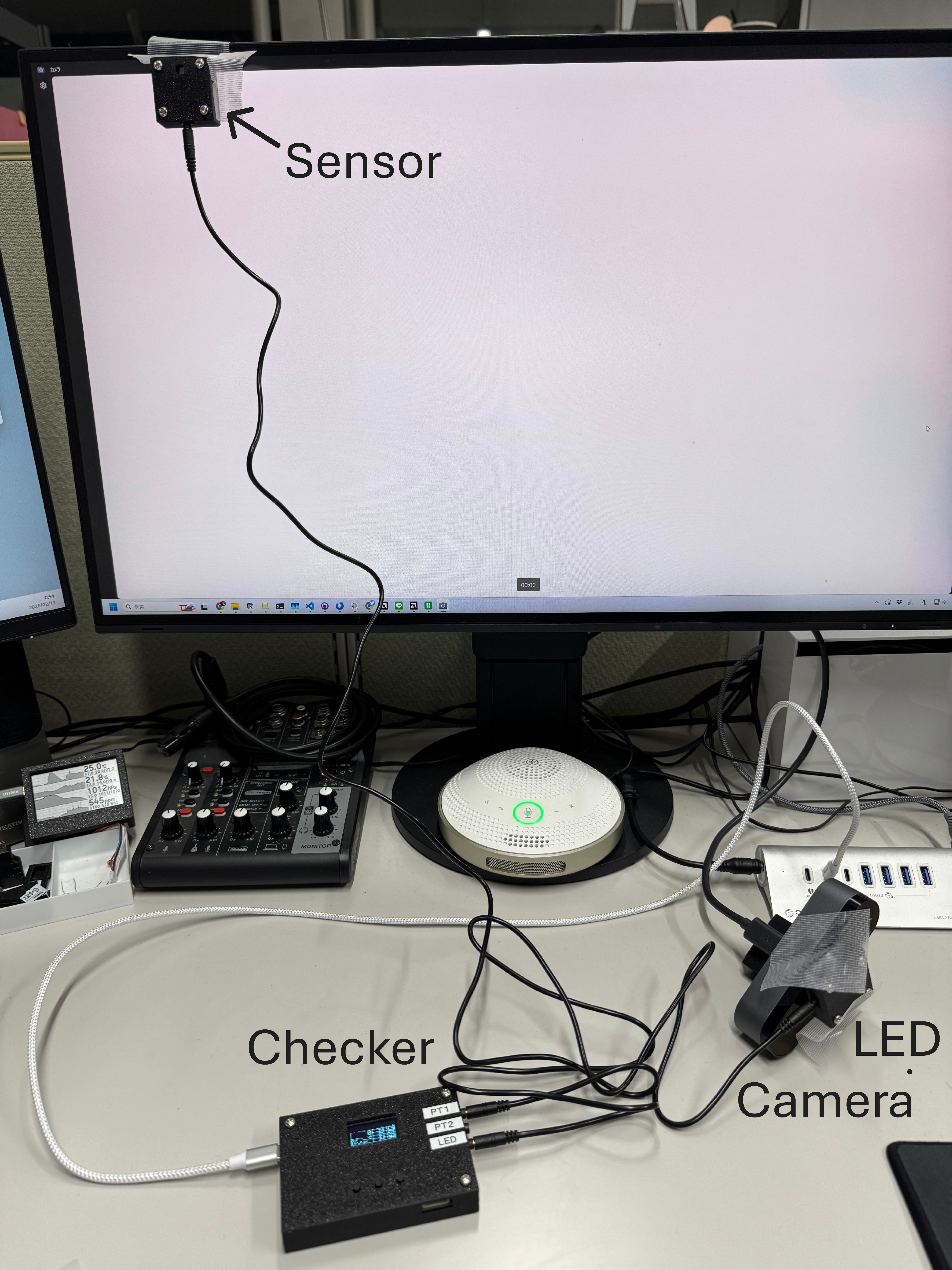 Sensor placement during measurement